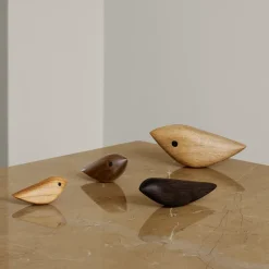 Best Warm Nordic Twirling Bird decoration M, Walnut Brown