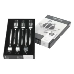Dessert Cutlery^Gense Twist cake fork 6-pack, Stainless steel Silver-coloured