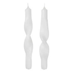 Outlet Broste Copenhagen Twist twisted candles twisted candle 23 cm 2-pack, Pure White