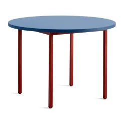 Dining Tables^HAY Two-Colour dining table Ø105 cm, Maroon red-blue RedBlue