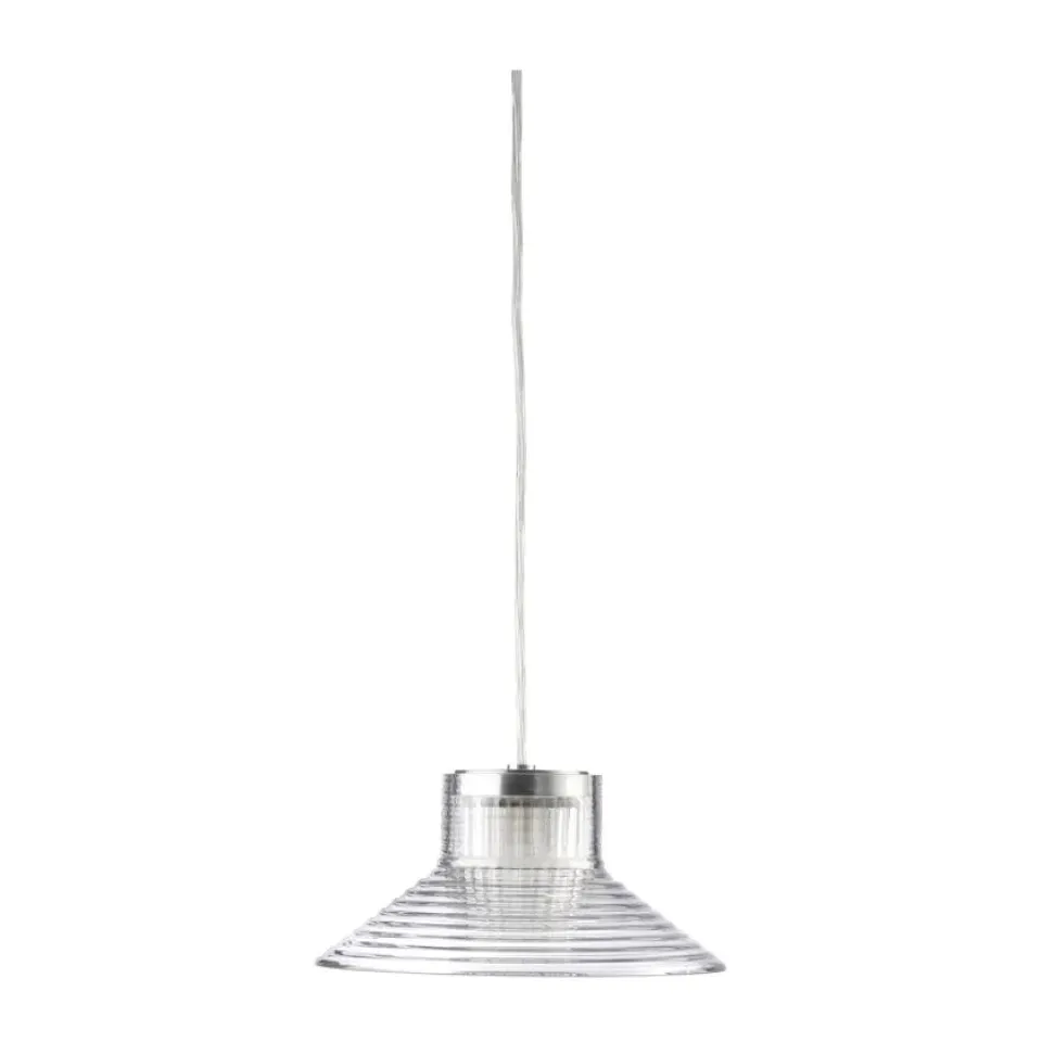 Pendant Lamps^FDB Møbler U11 Sletterhage pendant, Fluted glass-aluminium Transparent
