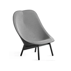 Armchairs & Footstools^HAY Uchiwa lounge chair, /white- oak- leather Black