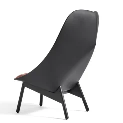 Armchairs & Footstools^HAY Uchiwa lounge chair, /white- oak- leather Black