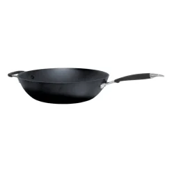 Woks^Ronneby Bruk Ultra Light Original light weight cast iron wok, 30 cm Black