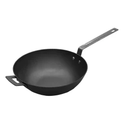Clearance Ronneby Bruk Ultra Light Pro light weight cast iron wok , 32 cm Black