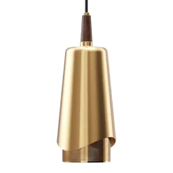 Discount Audo Copenhagen Umanoff pendant lamp, polished brass-wallnut Gold-coloured