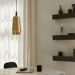 Discount Audo Copenhagen Umanoff pendant lamp, polished brass-wallnut Gold-coloured