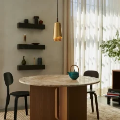 Discount Audo Copenhagen Umanoff pendant lamp, polished brass-wallnut Gold-coloured