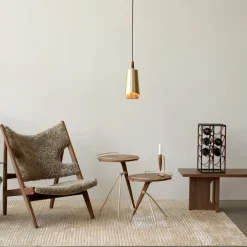 Discount Audo Copenhagen Umanoff pendant lamp, polished brass-wallnut Gold-coloured