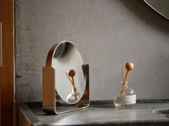 New Zone Denmark Ume table mirror with 5x magnification 19x19.5 cm, Steel Silver-coloured