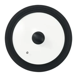 New Dorre Una Universal lid silicone round, Glass Black