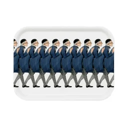 Decorative Accessories|Decorative Trays^Design House Stockholm Uncle Blue tray square, 27x20 cm BlueWhite