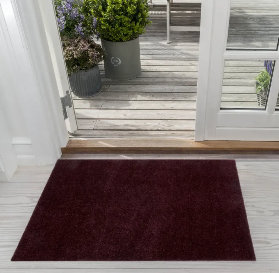 Door Mats^Tica copenhagen Unicolor doormat, Bordeaux, 60x90 cm Red