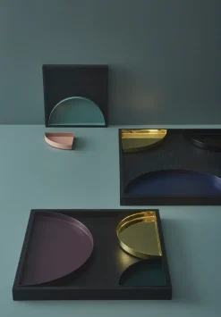 Decorative Trays^AYTM Unity square tray stained box, Large Black