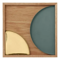 Sale AYTM Unity square tray oak, Small Brown