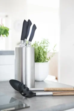Online Dorre Universal knife block 23 cm, Stainless steel Silver-coloured