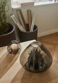 Tea Light Holders, Lanterns & Candle Dishes^AYTM Uno lantern-vase 12 cm, Black