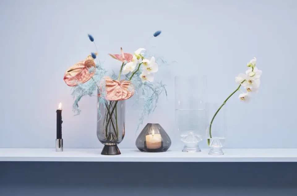 Tea Light Holders, Lanterns & Candle Dishes^AYTM Uno lantern-vase 12 cm, Black