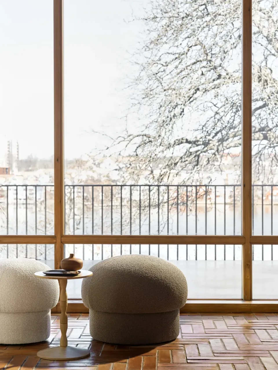 Discount Design House Stockholm Uno pouf Ø65 cm, Brown