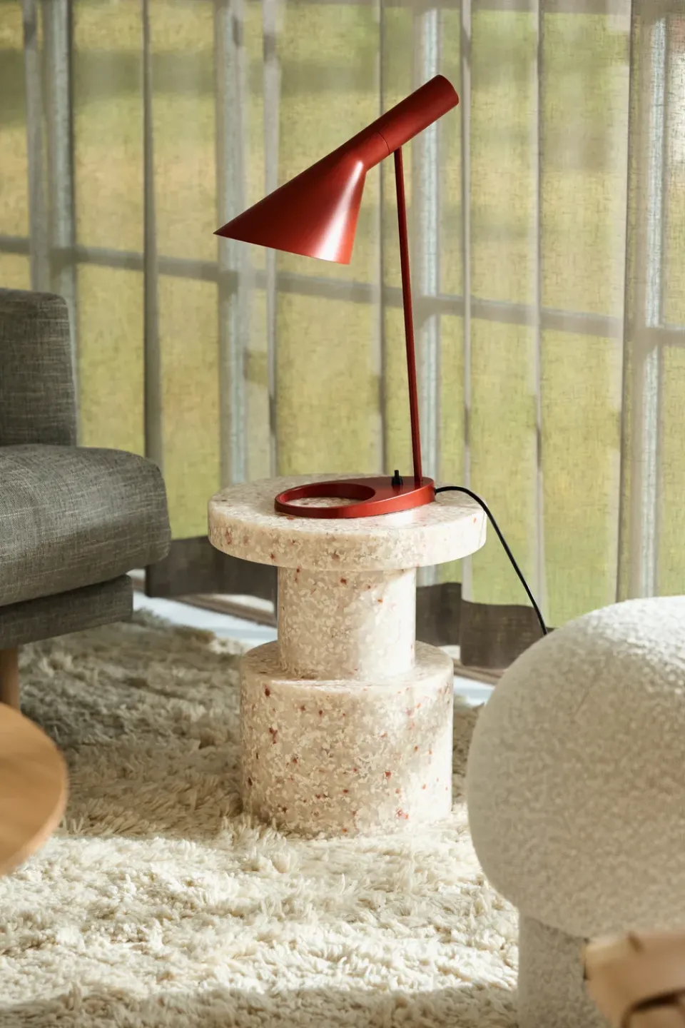 Sitting Poufs^Design House Stockholm Uno pouf Ø50 cm, Cream White