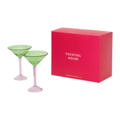 Long Drink & Highball Glasses|Cocktail & Martini Glasses^URBAN NATURE CULTURE gift set martini glasses 2-pack, Green