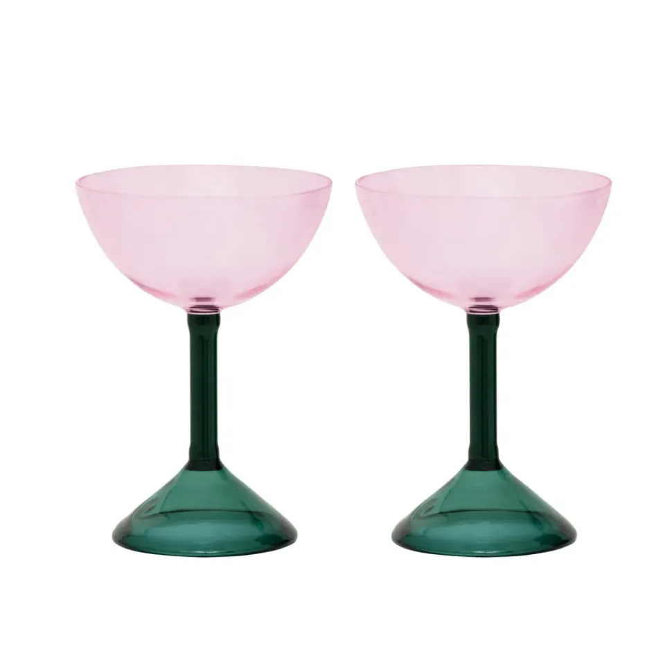 Cocktail & Martini Glasses|Long Drink & Highball Glasses^URBAN NATURE CULTURE gift set coupe glasses 2-pack, Pink
