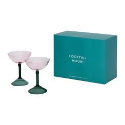 Cocktail & Martini Glasses|Long Drink & Highball Glasses^URBAN NATURE CULTURE gift set coupe glasses 2-pack, Pink