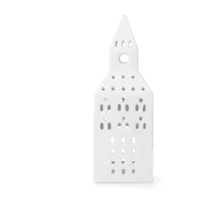 Tea Light Holders, Lanterns & Candle Dishes^Kähler Urbania candleholder, Church Tower White