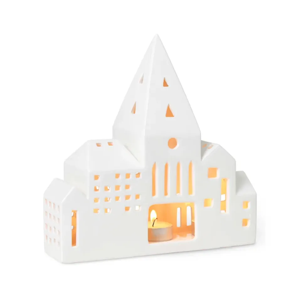 Online Kähler Urbania candleholder, City White