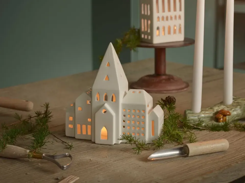 Online Kähler Urbania candleholder, City White
