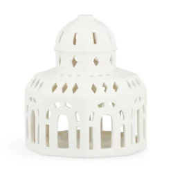 Tea Light Holders, Lanterns & Candle Dishes^Kähler Urbania candleholder, Glass White