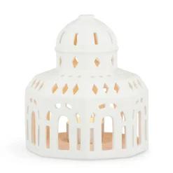 Tea Light Holders, Lanterns & Candle Dishes^Kähler Urbania candleholder, Glass White
