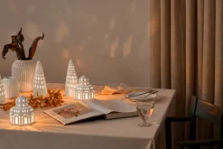 Tea Light Holders, Lanterns & Candle Dishes^Kähler Urbania candleholder, Glass White