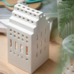 Tea Light Holders, Lanterns & Candle Dishes^Kähler Urbania candleholder, Herregård White