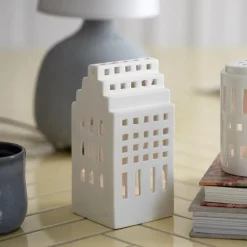 Tea Light Holders, Lanterns & Candle Dishes^Kähler Urbania candleholder, Herregård White
