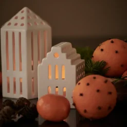 Tea Light Holders, Lanterns & Candle Dishes^Kähler Urbania candleholder small, Galleri White