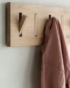 Clothes Racks, Coat Stands & Hangers|Clothes Racks, Coat Stands & Hangers^Ethnicraft Utilitile wall hanger clothes hanger, Lacquered oak-large Brown