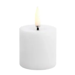 Led-Candles^Uyuni Lighting Uyuni LED Block Candle melted, , Ø5x4.5 cm White