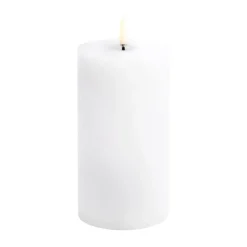 Led-Candles^Uyuni Lighting Uyuni LED Block Candle melted, rustic, Ø7.8x15 cm White