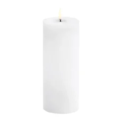 Led-Candles^Uyuni Lighting Uyuni LED Block Candle melted, rustic, Ø7.8x20 cm White