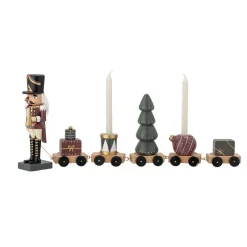 Christmas Decorations^Bloomingville Vadim nut cracker train decoration 50 cm, Green Multi