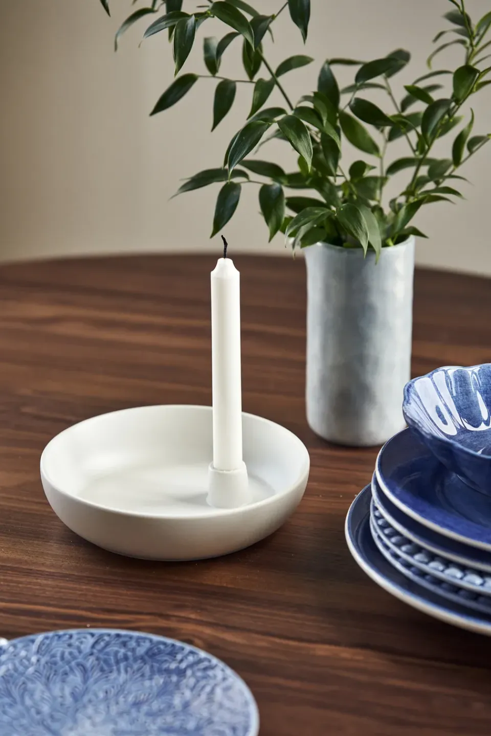 Candle Holders^Scandi Living Valley candle sticks Ø21 cm, White