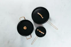 Hot Vargen & Thor Arvet pot set, 3 pieces Black