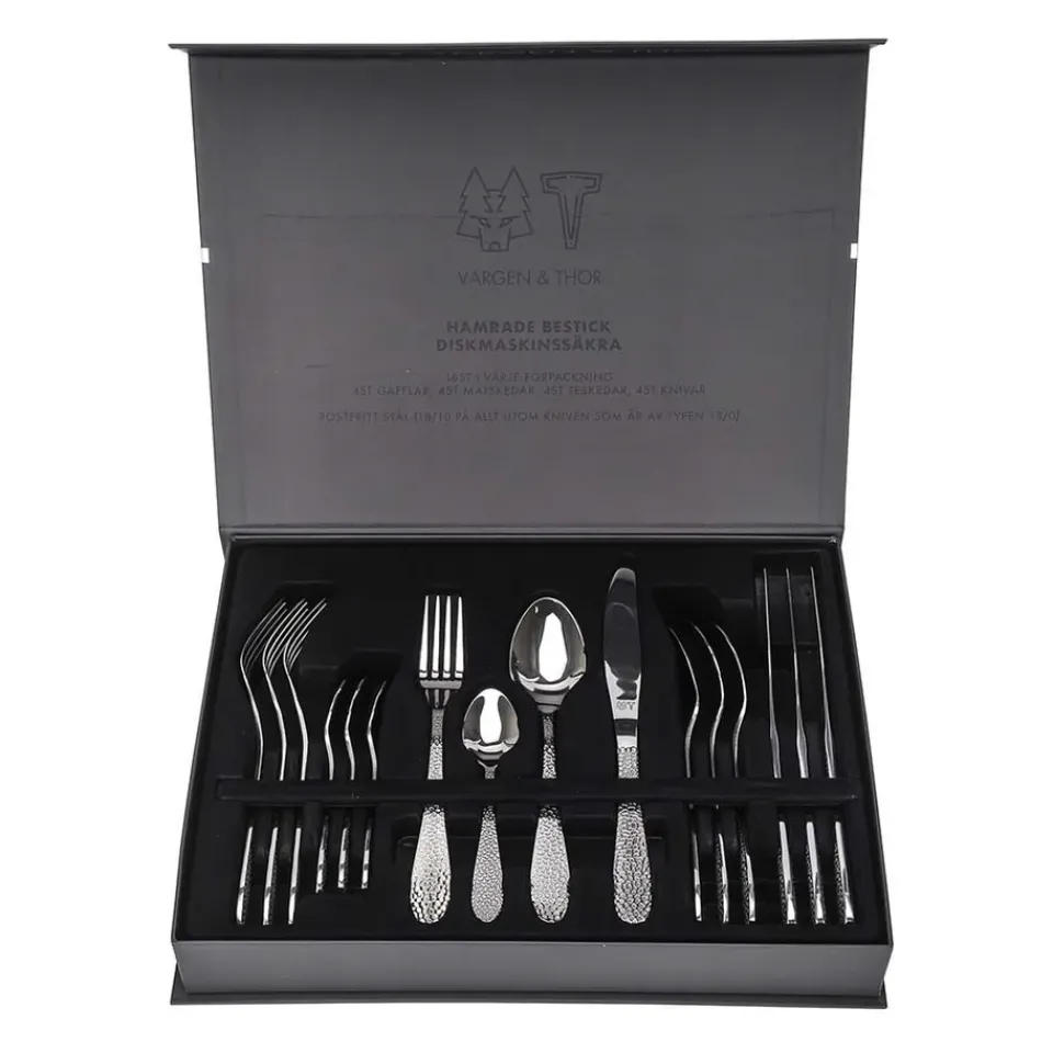 Online Vargen & Thor cutlery 16 pieces, greyfoot. silver Silver-coloured