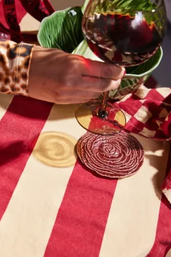 Coasters^Byon Veggie coasters Ø10 cm 2-pack, Burgundy Red