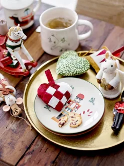 Outlet Bloomingville Velua hanging decorations 3 pieces, Red