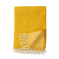 Wool Blankets & Throws^Klippan Yllefabrik Velvet wool throw, saffron Yellow