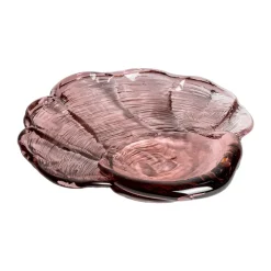 Best Kosta Boda Venusmussla glass saucer 30x33 cm, Pink