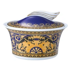 Discount Versace Medusa sugar bowl, I love Baroque Blue