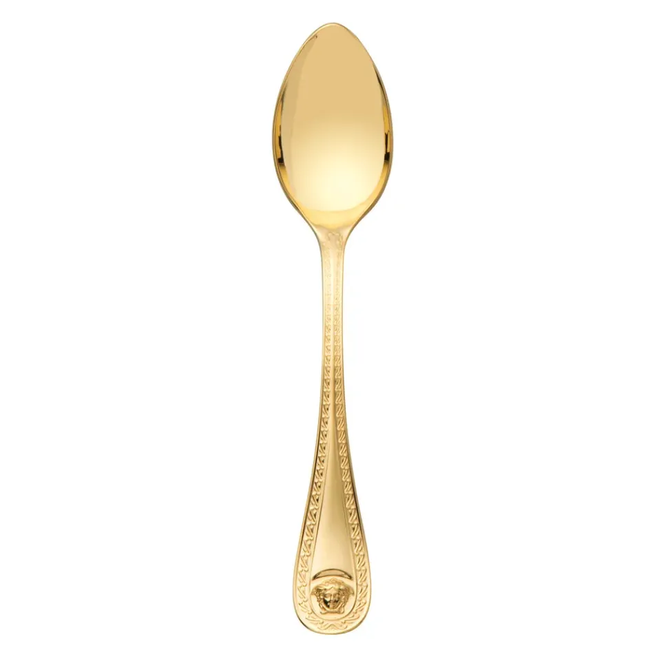 Tea & Coffee Spoons^Versace Medusa coffee spoon gold plated, 14 cm Gold-coloured